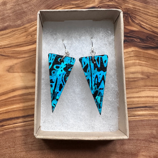 Wooden Traingle Earrings