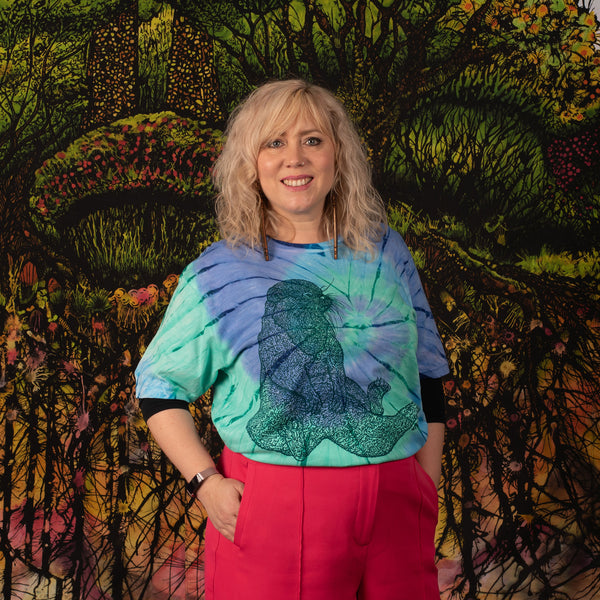 Organic cotton tie dye t-shirt "Harry Otter"